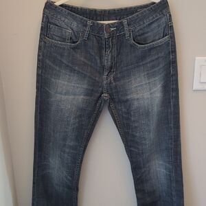 Buffalo David Bitton Dark Wash Straight Jeans